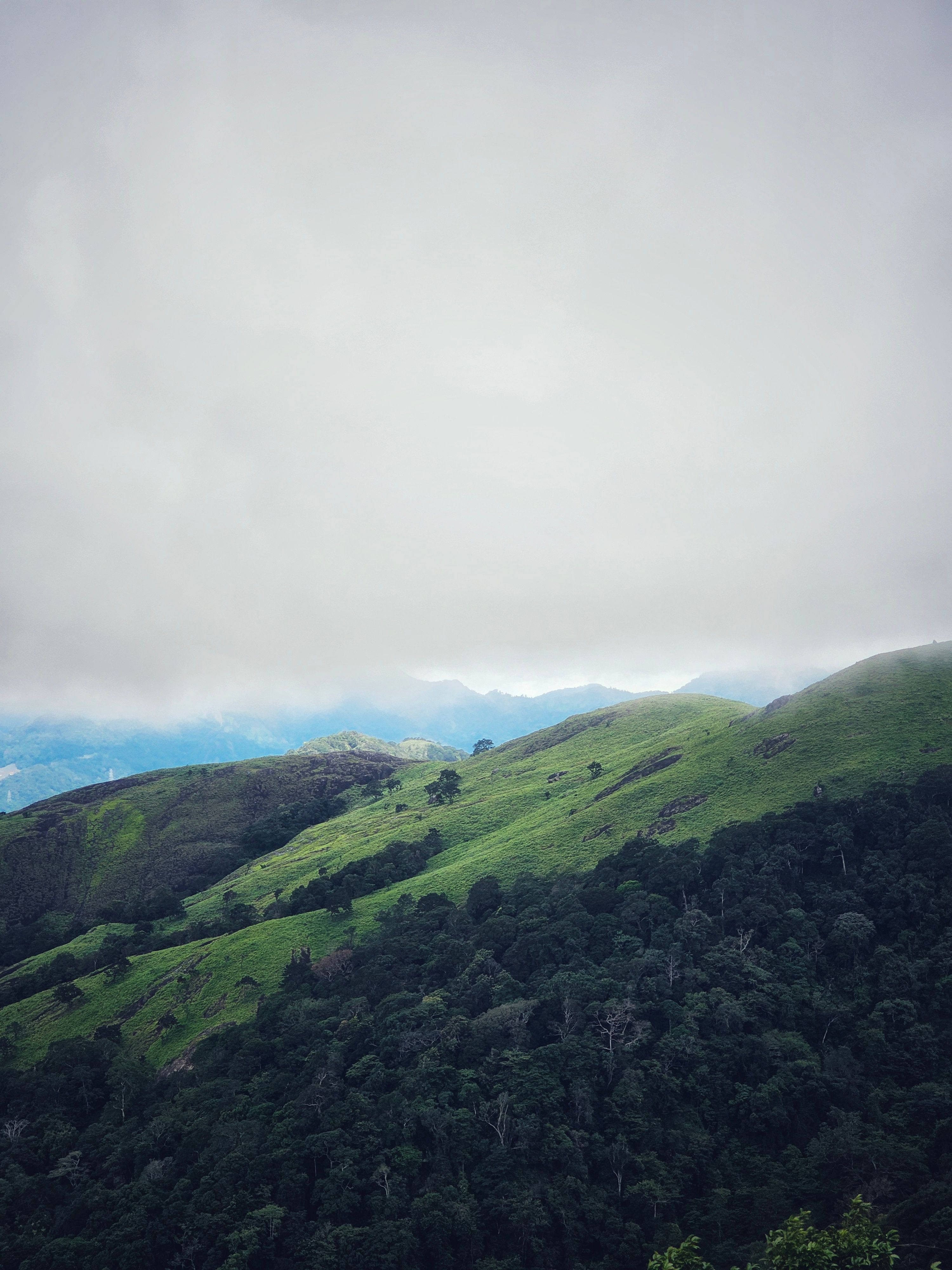 Lush Green Hills Under Cloudy Sky · Free Stock Photo
