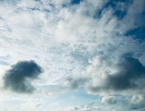 Free Expansive sky filled with fluffy clouds on a bright day, showcasing weather patterns. Stock Photo