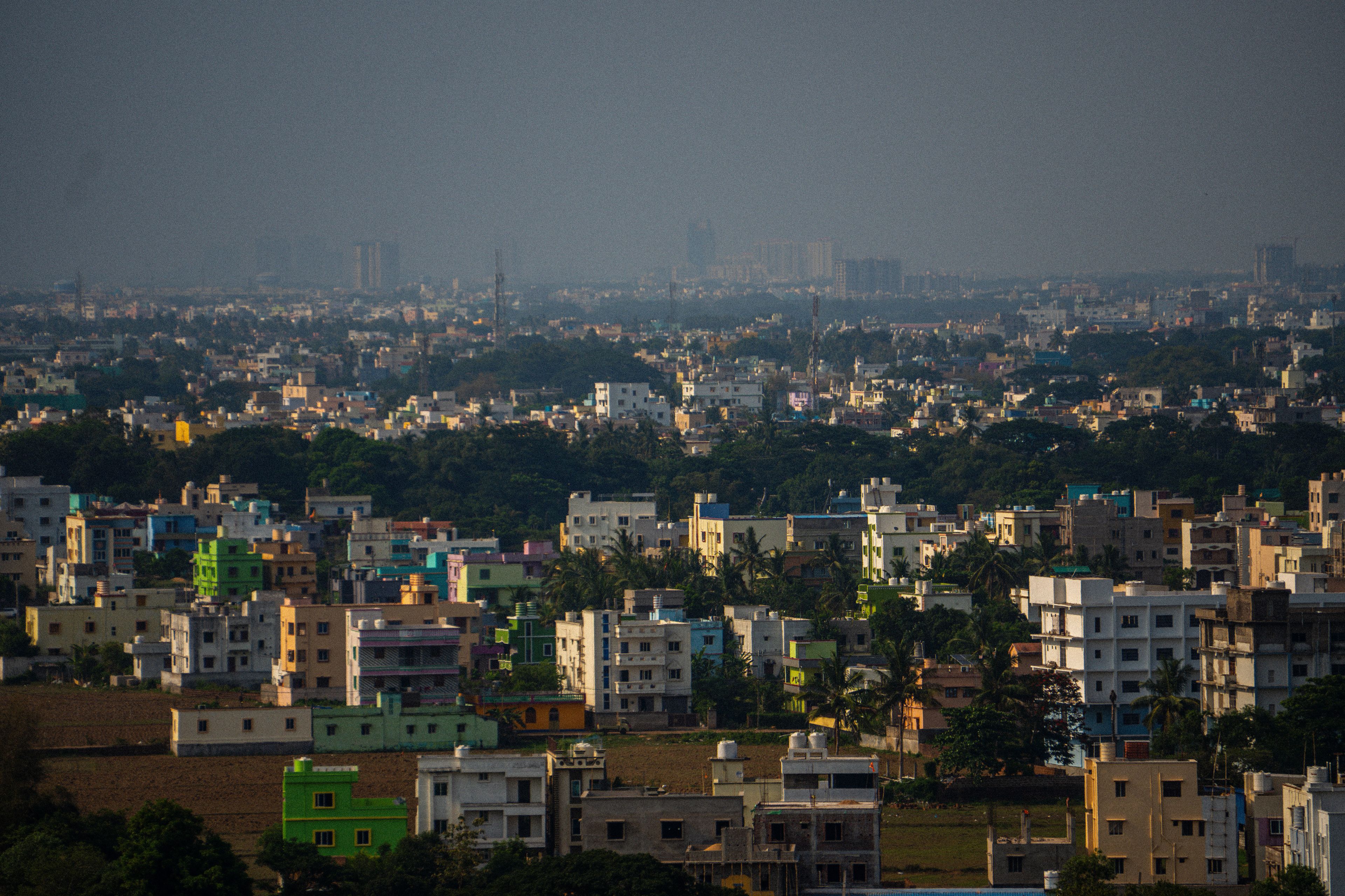 Panoramic view of the Bhubaneswar cityscape