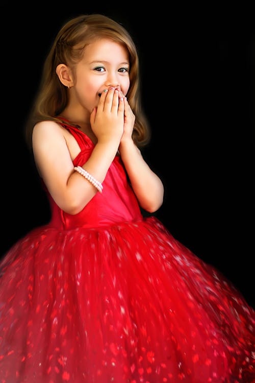 Gratis stockfoto met klein meisje, portret, rood