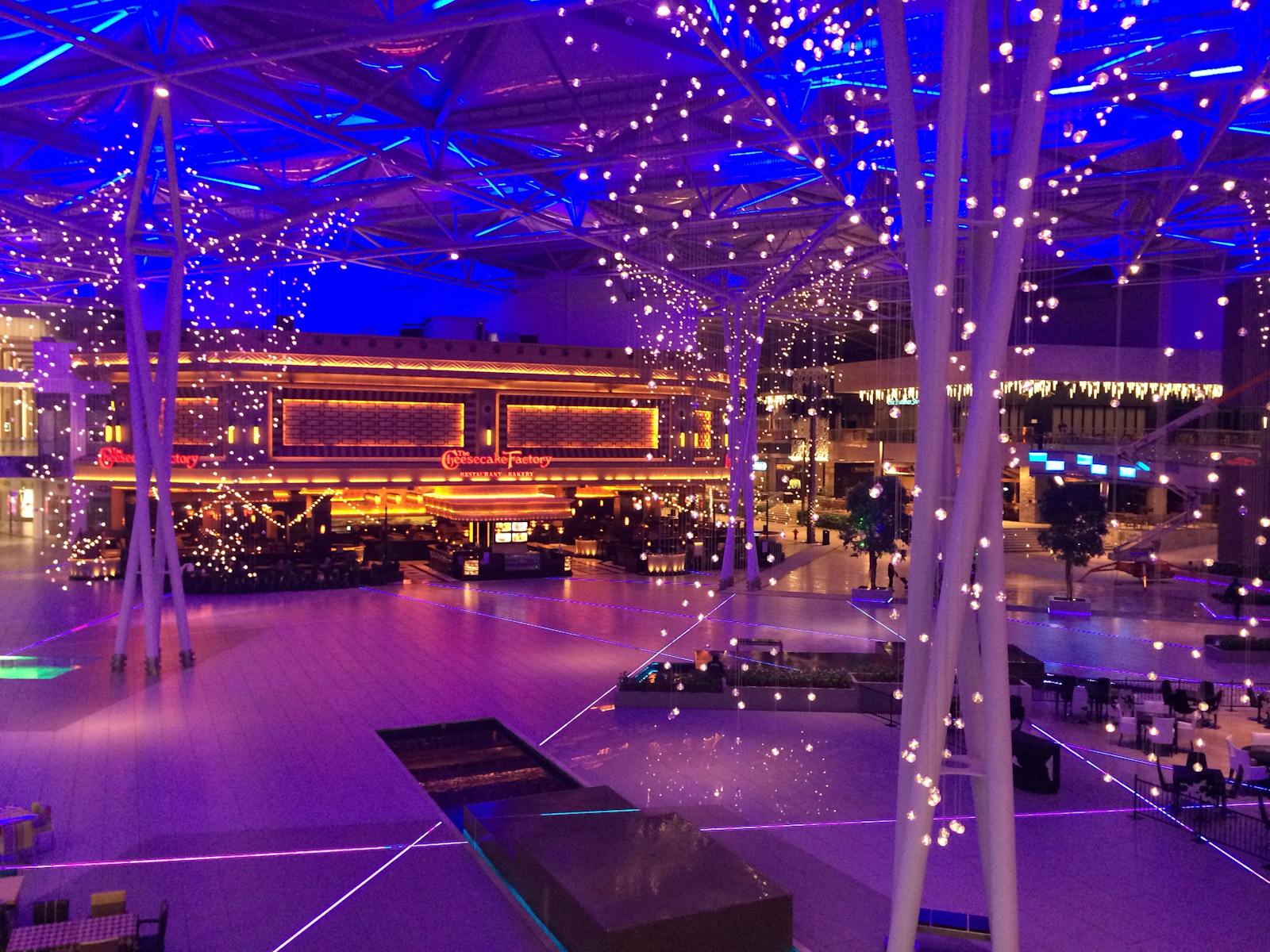 Elegant private event space at Prism Resorts set for a corporate dinner