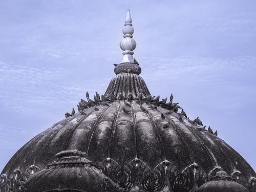 Free Exquisite dome architecture in Jodhpur, Rajasthan with pigeons resting on top. Stock Photo