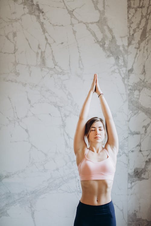 Peaceful yoga practice