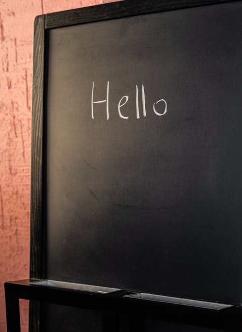 Free A Greeting on a Chalkboard Stock Photo