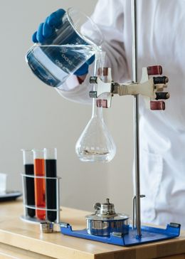 Test tubes with colored solutions at different concentrations