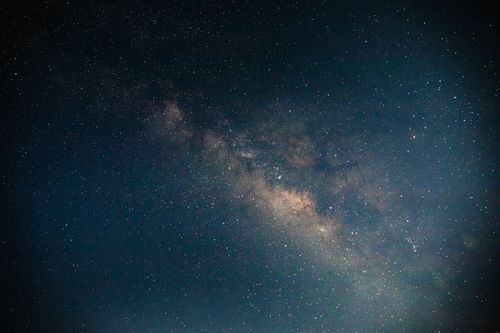 Free Capture of the Milky Way galaxy shining brightly in a clear night sky, showcasing cosmic beauty. Stock Photo