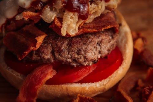 Free Close-Up Shot of a Burger Stock Photo