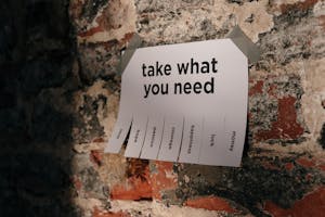 A Paper Taped on a Wall