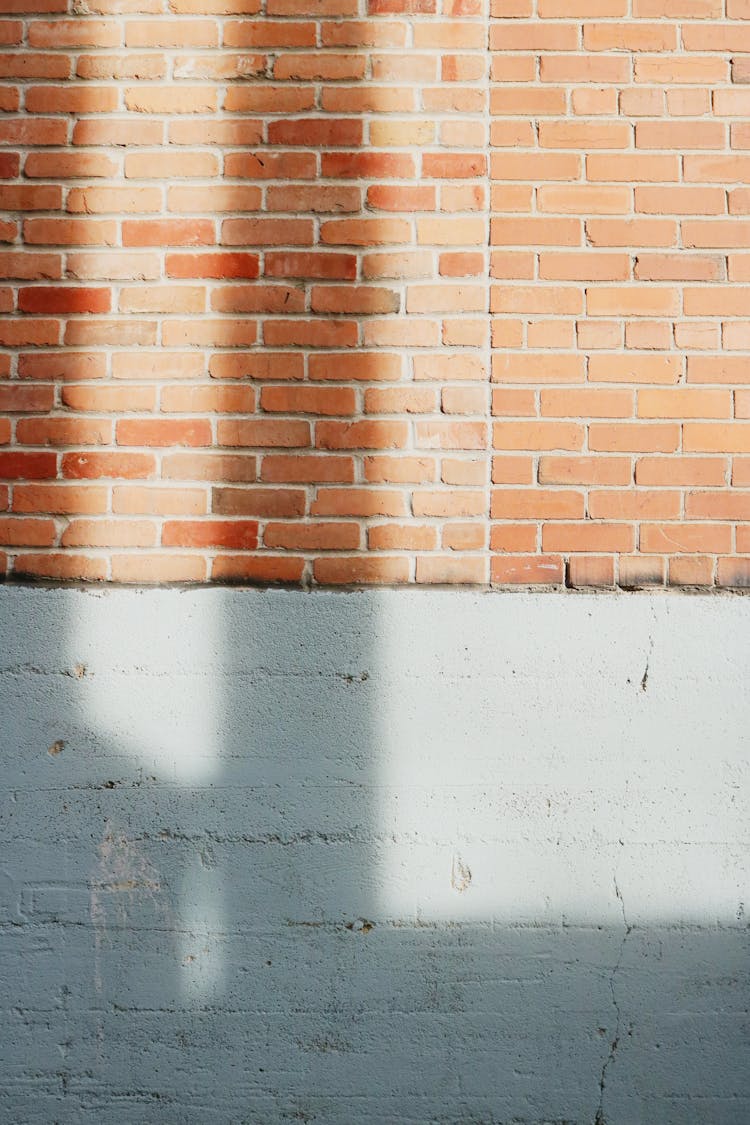 Light On Brick And Concrete Wall