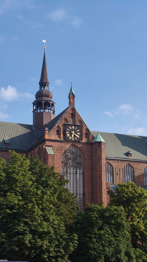 Free Majestic view of St. Nicholas Church, Stralsund, with its stunning Gothic architecture. Stock Photo