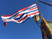 Blue White Red Striped Flag