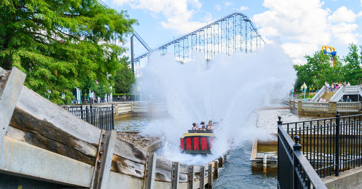 Part Water Ride Part Coaster Exciting Water Ride Splash at Amusement Park · Free Stock Photo
