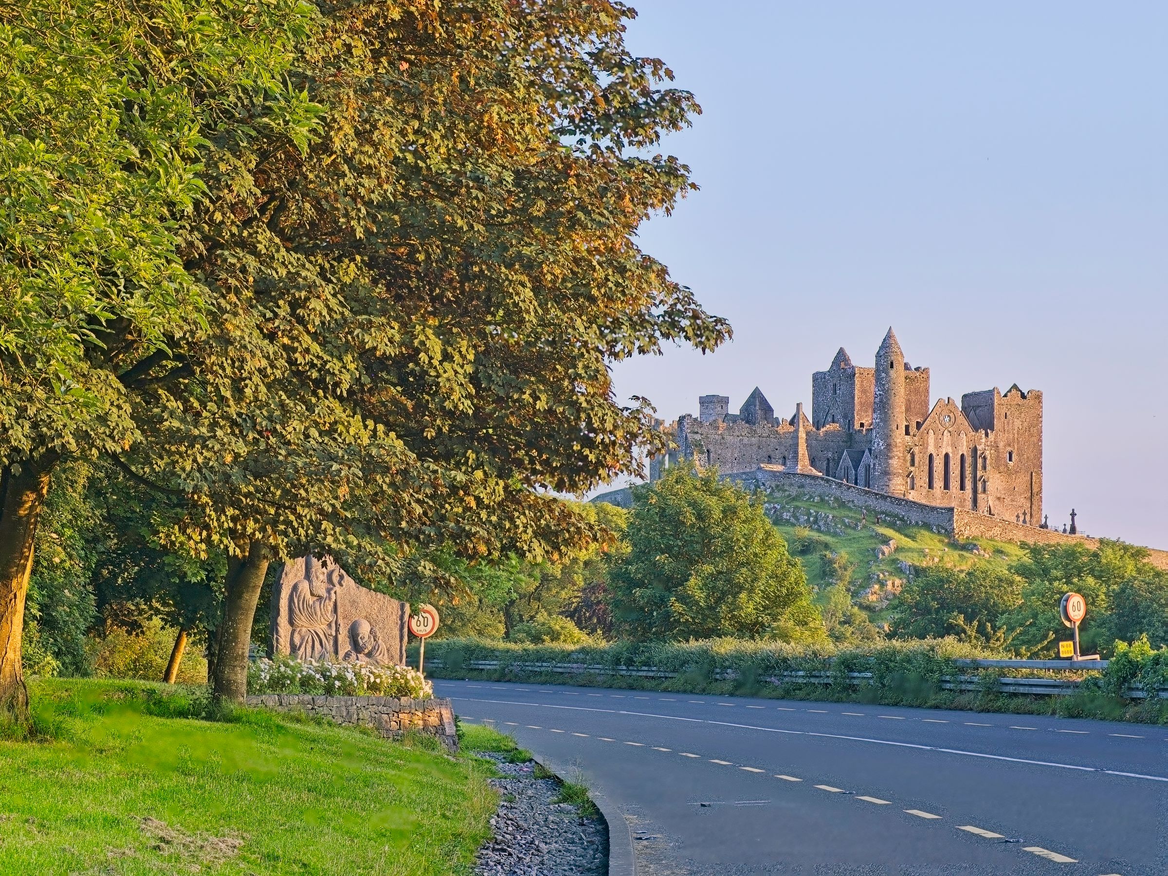 View of the historic Rock of Cashel in County Tipperary, Ireland during daytime