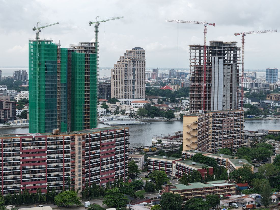 Lagos skyscrapers under construction