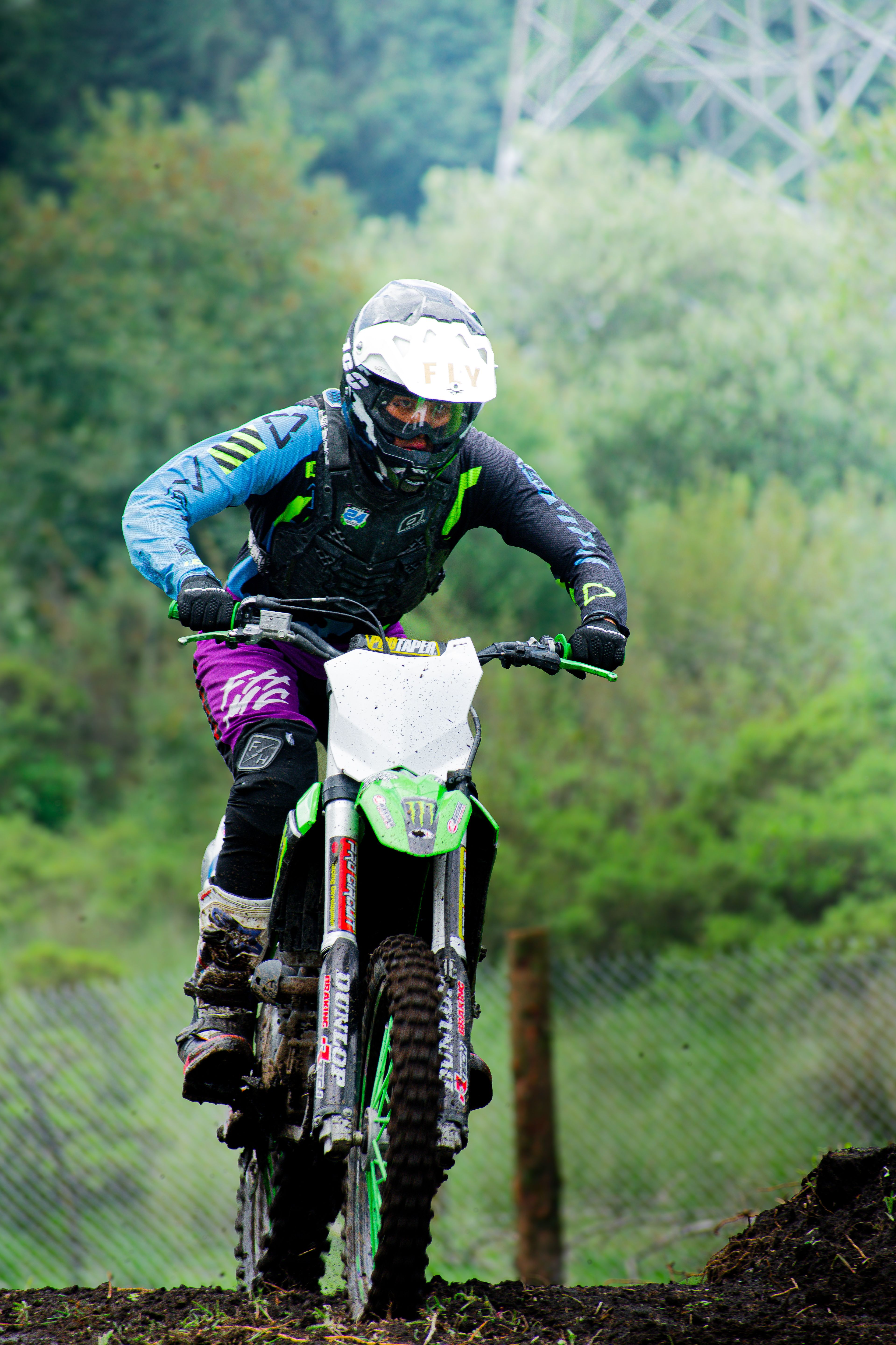 A thrilling shot of a motorcyclist racing outdoors in Ciudad de México.