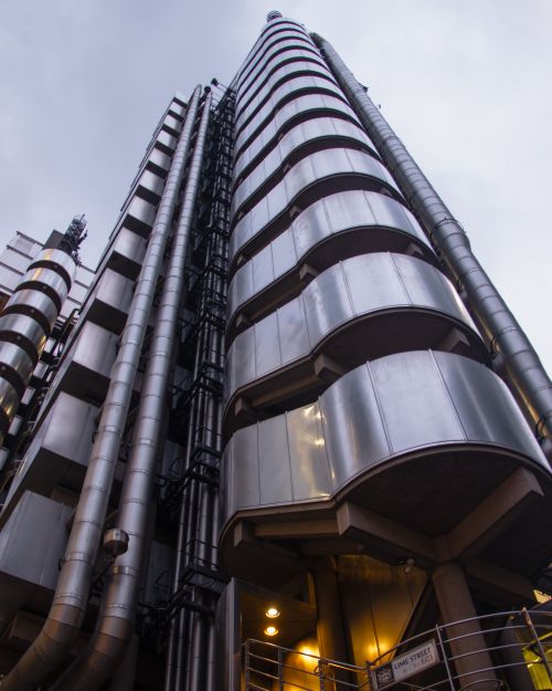 Free The iconic Lloyd's Building showcases modern metallic architecture in London, UK. Stock Photo