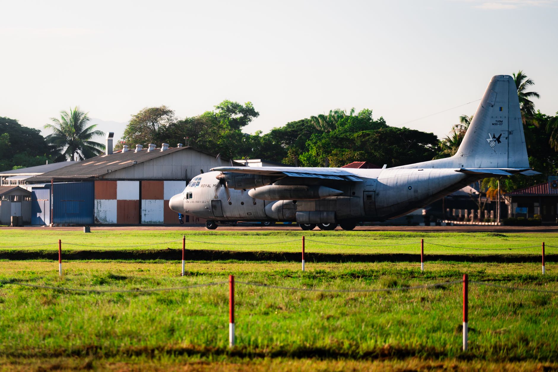 Diego Garcia'daki askeri üssün havadan görünümü