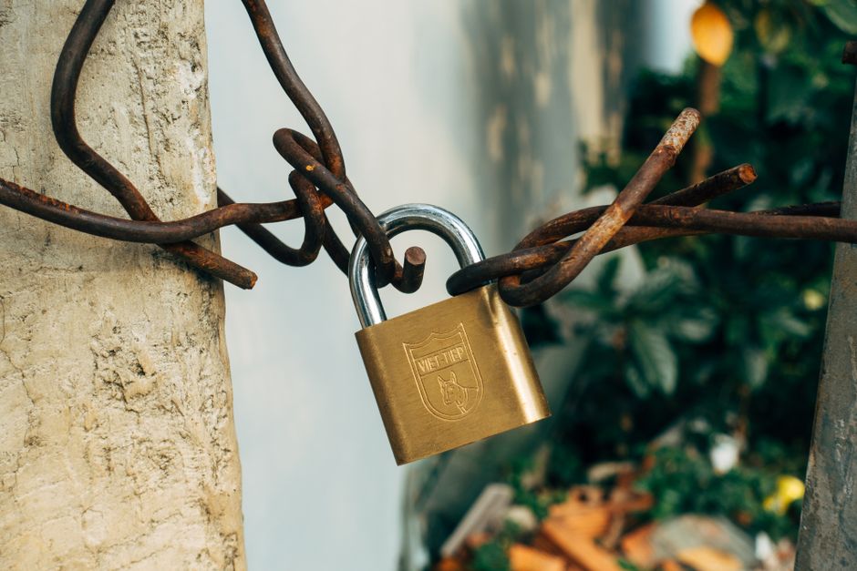 Padlock representing email authentication and security