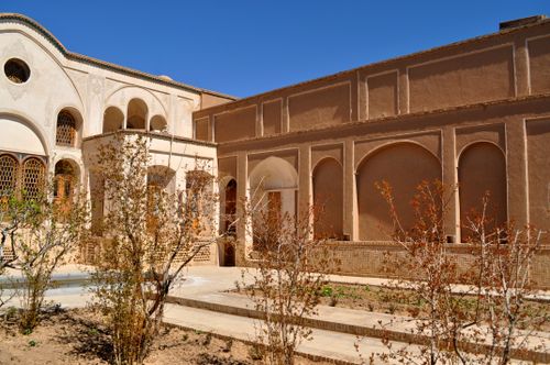Free Explore the beautiful Persian architecture of Tabatabaei House in Kashan, Iran. Stock Photo