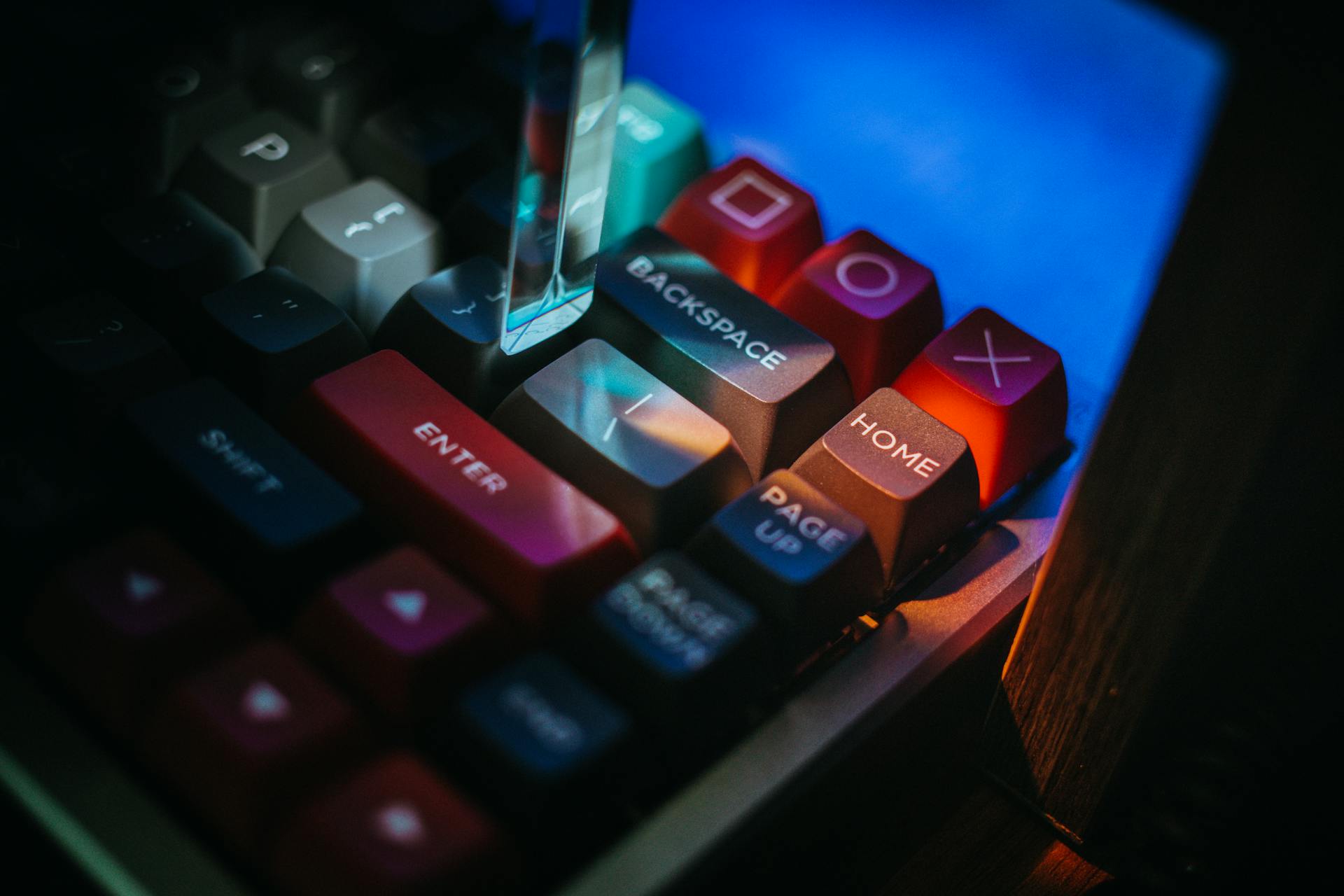 Black and Red Computer Keyboard