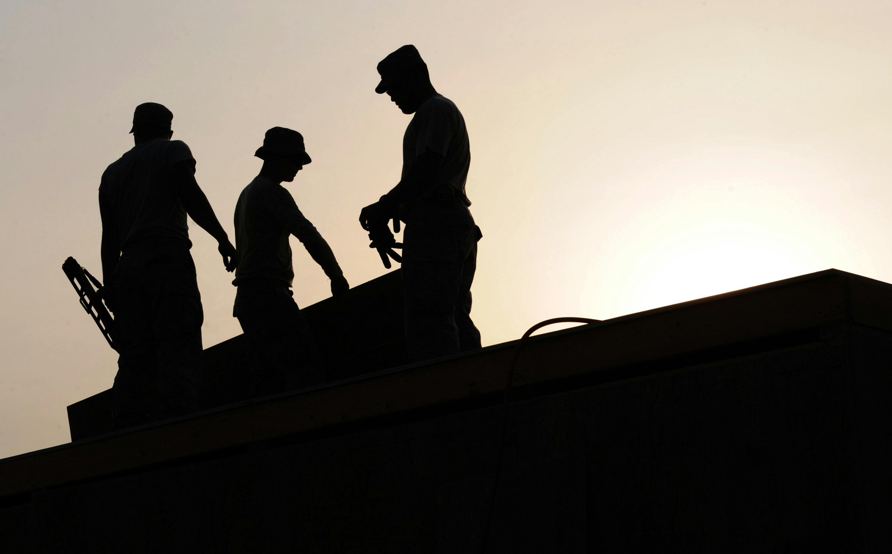 construction worker silhouette