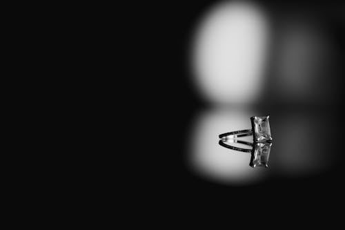 Black And White Photo Of A Ring