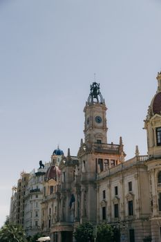 Discover the historic architectural beauty in the heart of Valencia, Spain, under a clear sky.