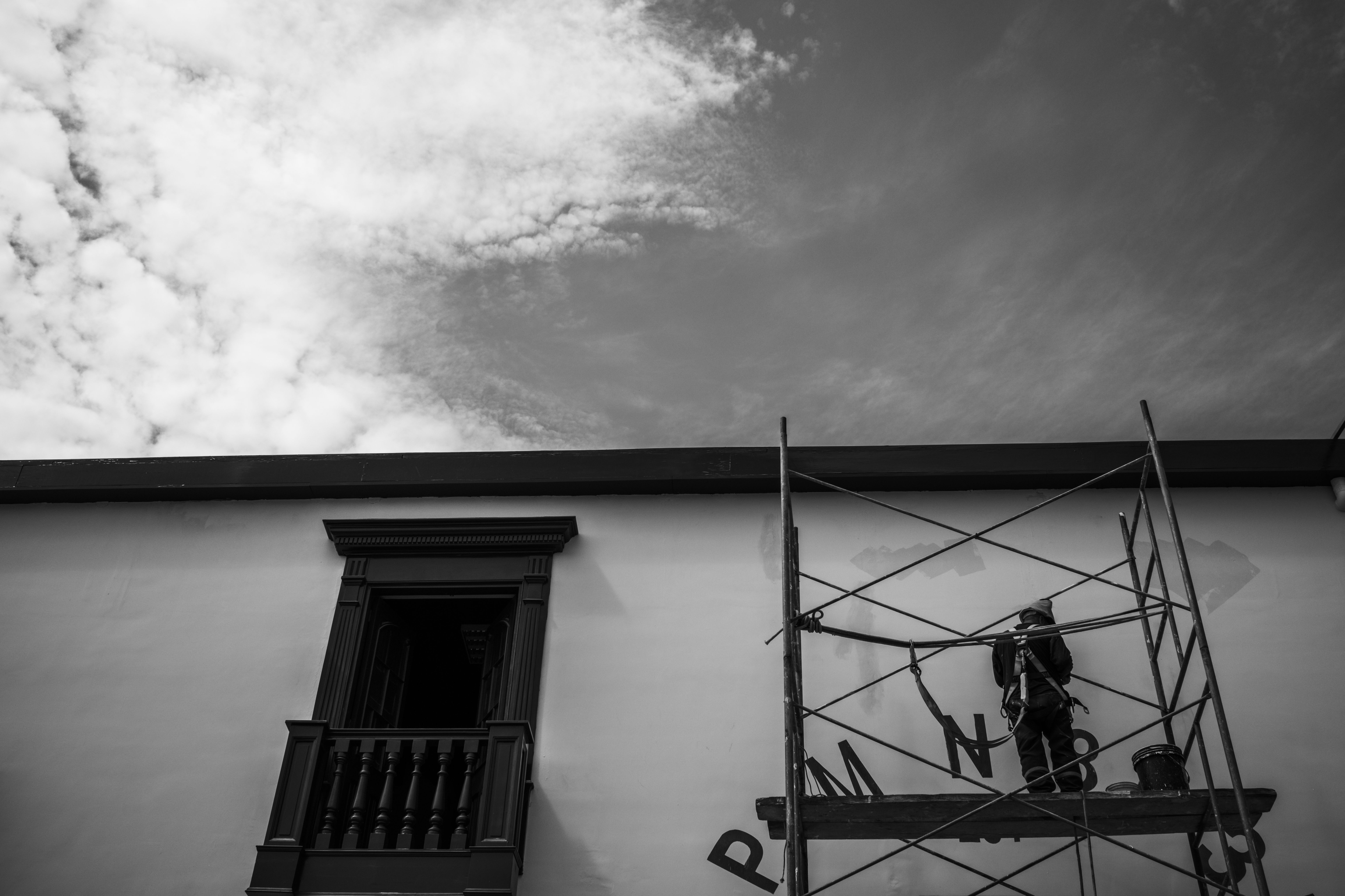Painters and Decorators in Frognal — careful masking before painting begins