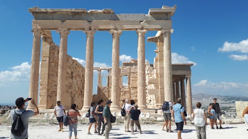 Free Ancient ruins of Acropolis town on clear day Stock Photo