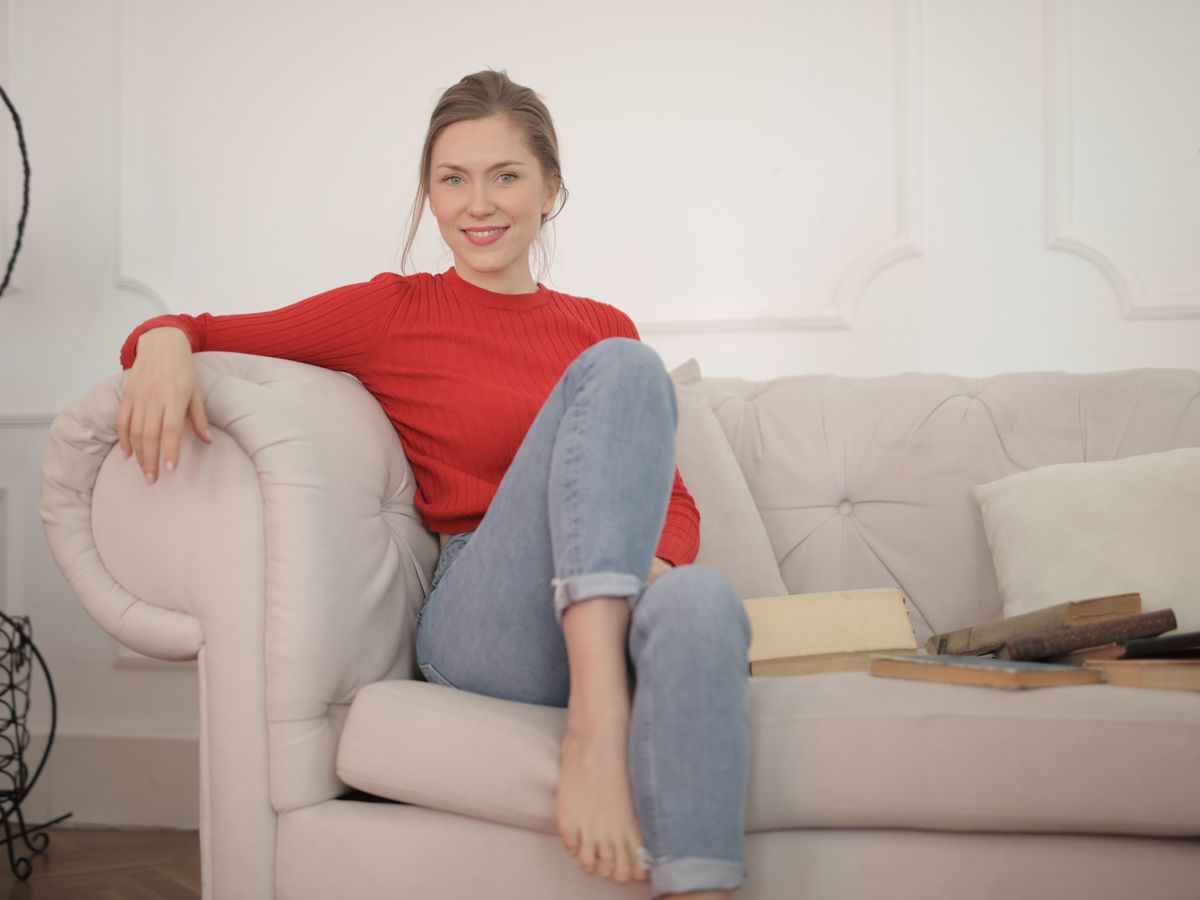 Client relaxing at home