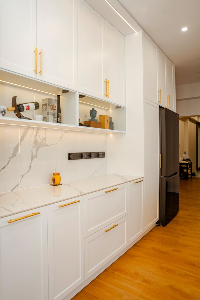 Modern Kitchen with Open French Door Refrigerator