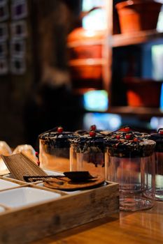 Warm ambiance of a traditional tea setup in Hezhou, Guangxi, China.