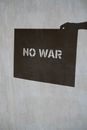 Black and White No War Text