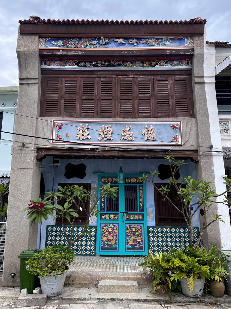Colorful traditional Peranakan shophouse in Penang
