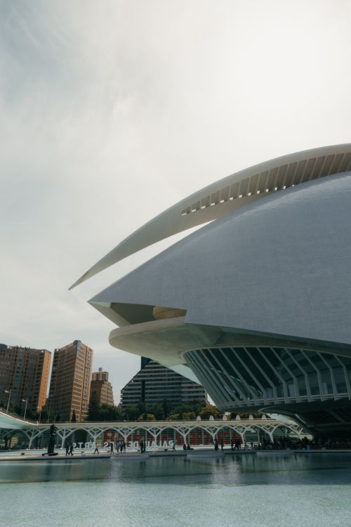 Free The futuristic design of the City of Arts and Sciences in Valencia, Spain, captured beautifully. Stock Photo
