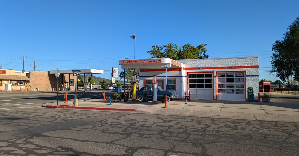 Explore Pete's Gas Station Museum, a classic Route 66 landmark in Williams, Arizona.
