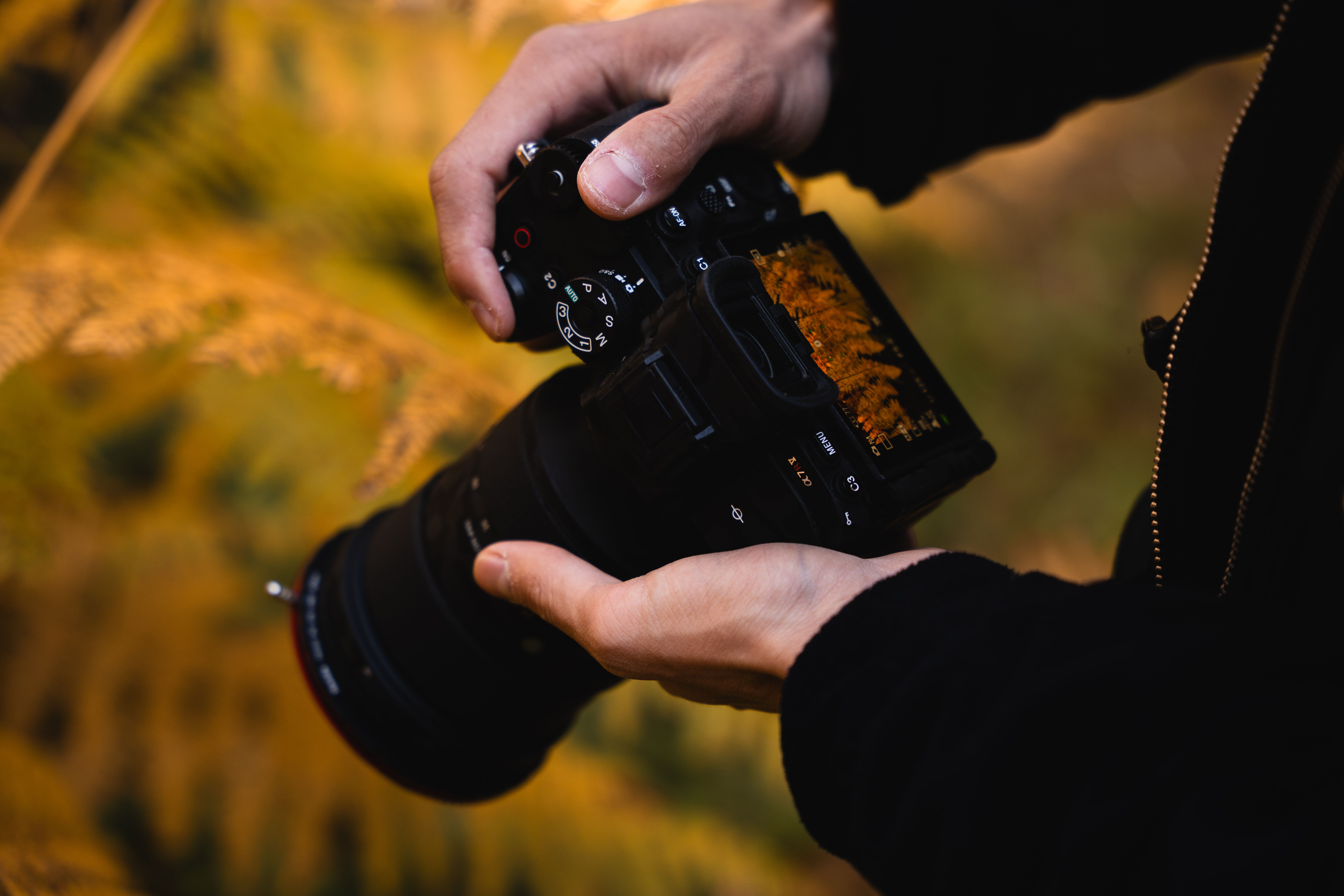 Fotograf bei der Arbeit