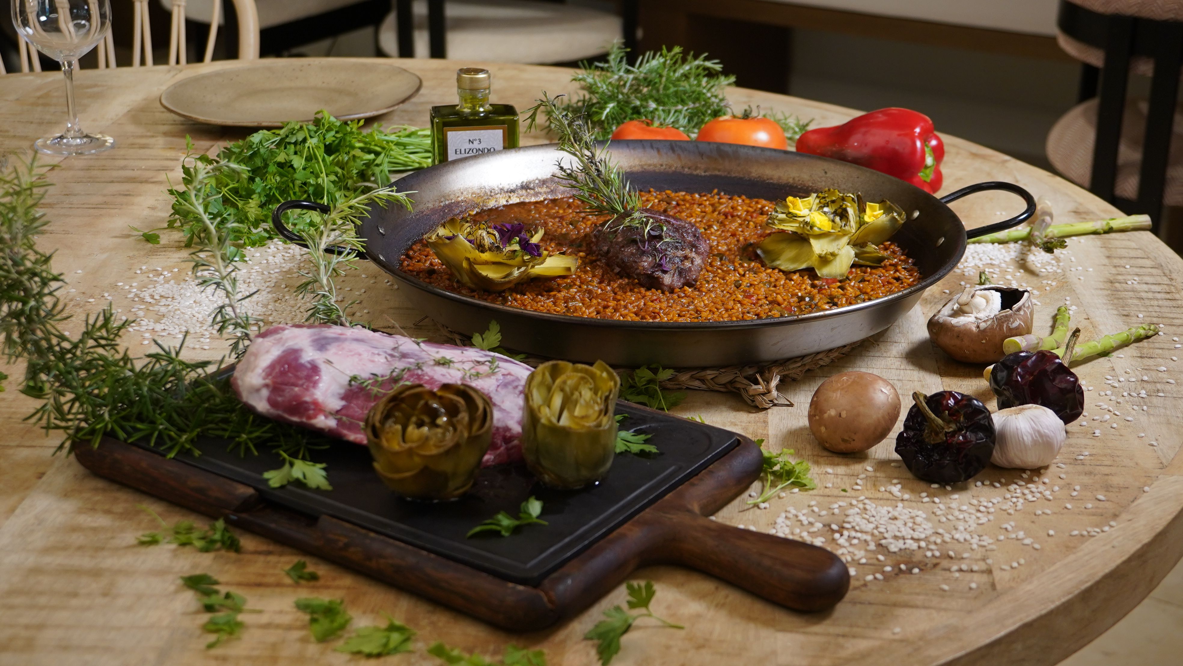 Skillet Carrot Dip in Herbed Oil