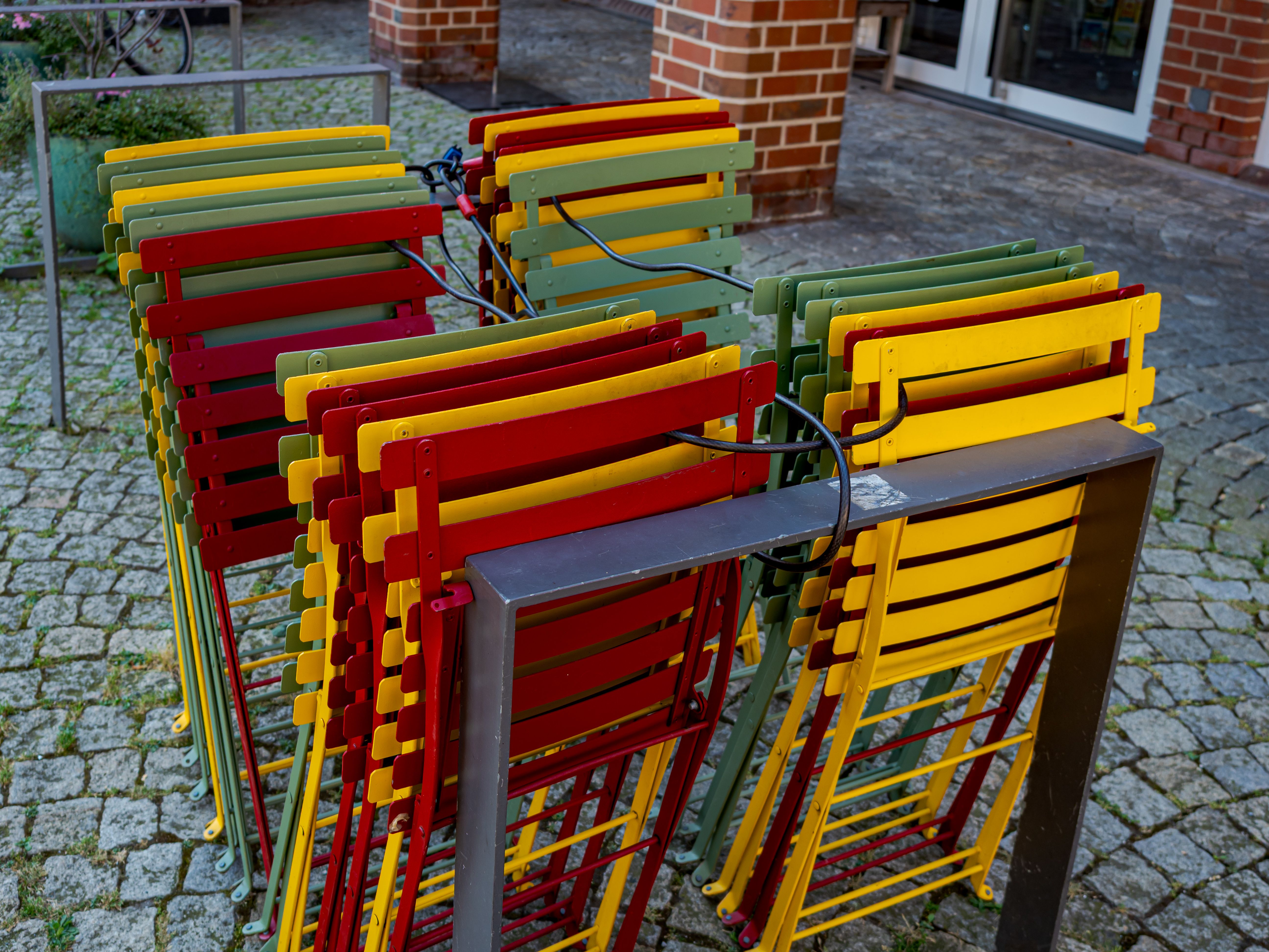 Inspektion von Gartenmöbeln