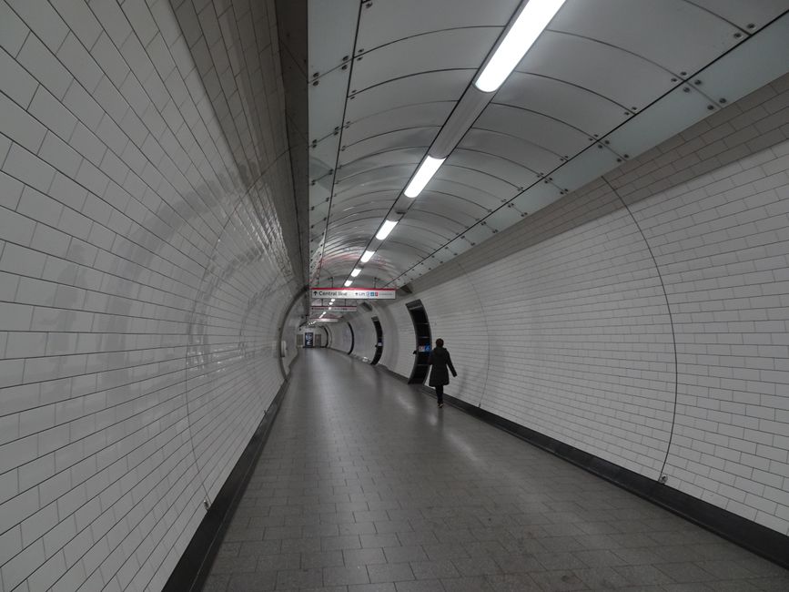 lone commuter London Underground