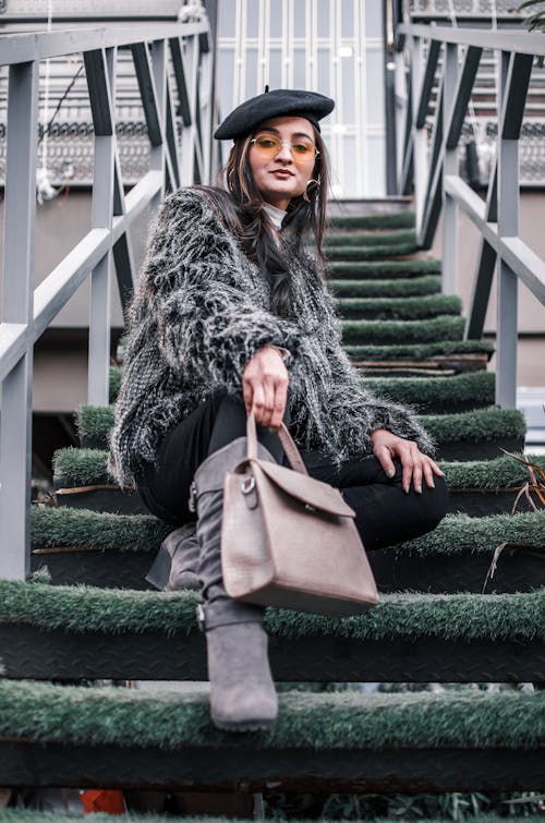 Woman Wearing Fur Coat
