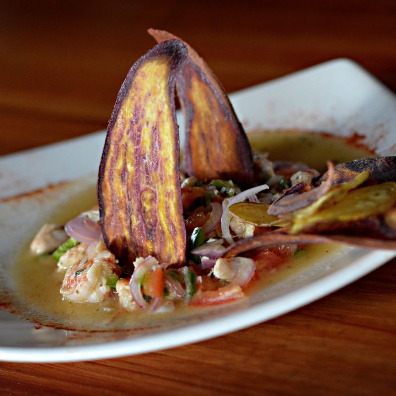 Roasted Ají Dulce and Crispy Plantain Chip Barley