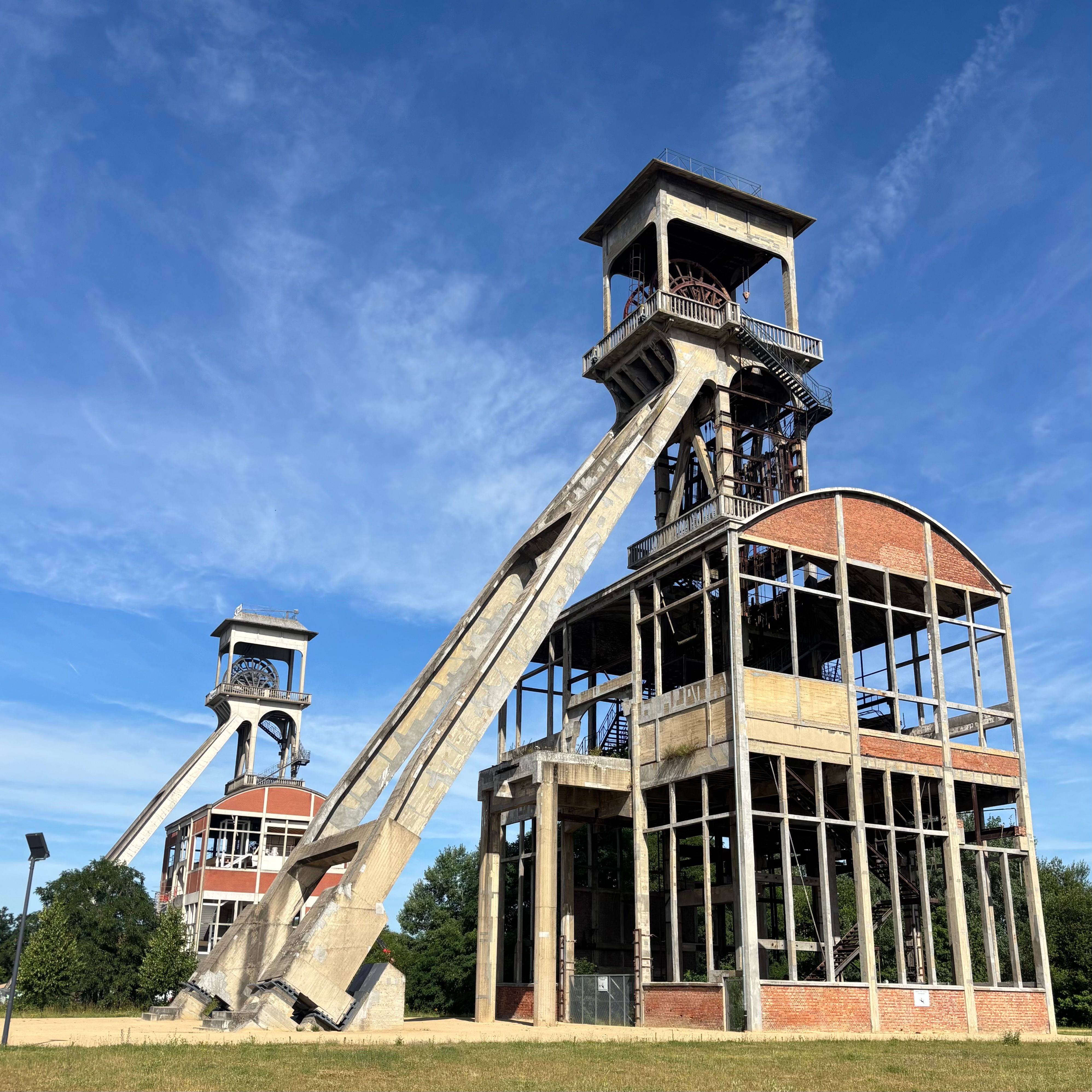 Pithead towers of a disused colliery, photo by Vanessa Valkhof on Pexels