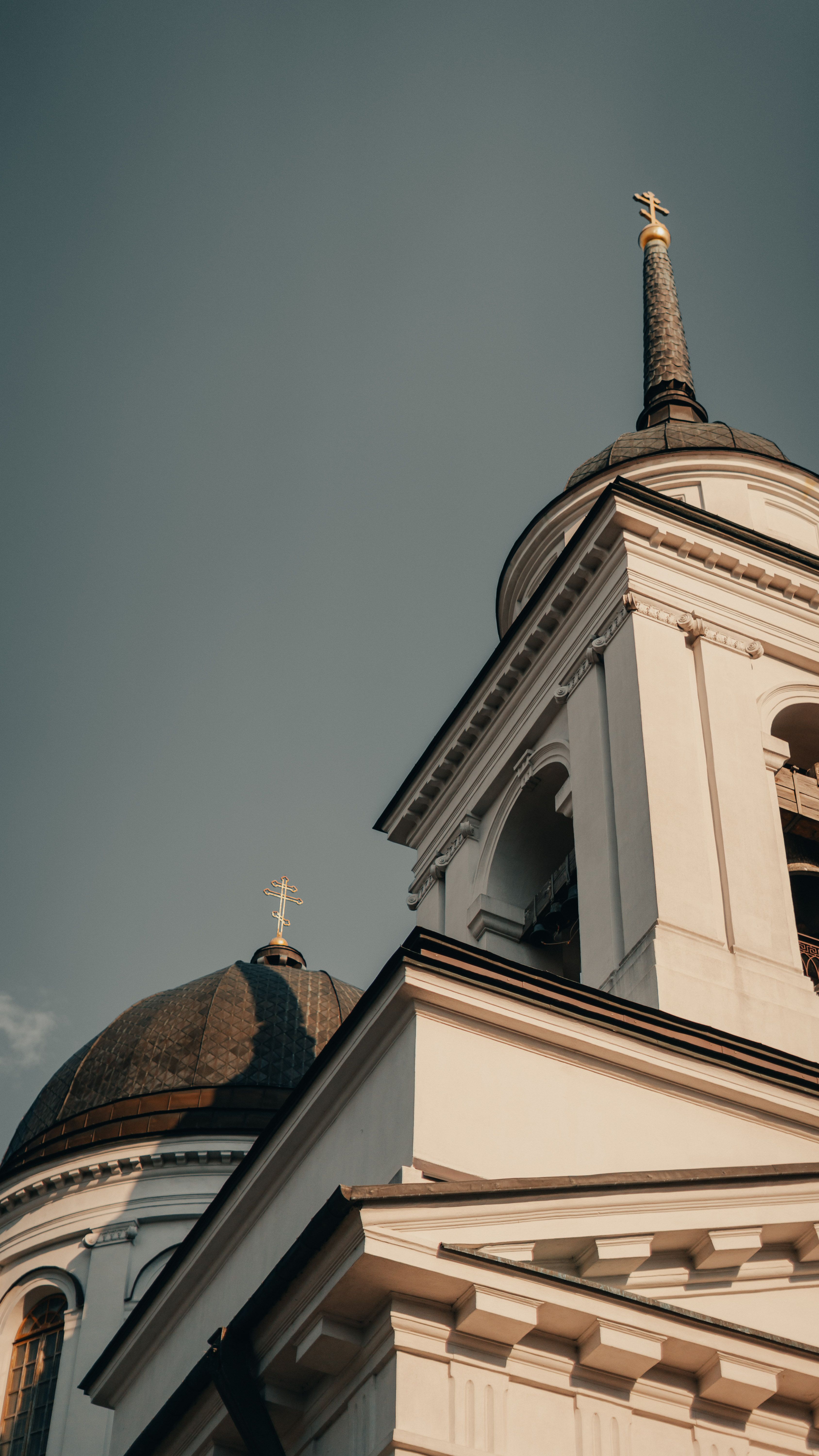 Capture of the beautiful architecture of a cathedral in Białystok, Poland, showcasing its historic charm.