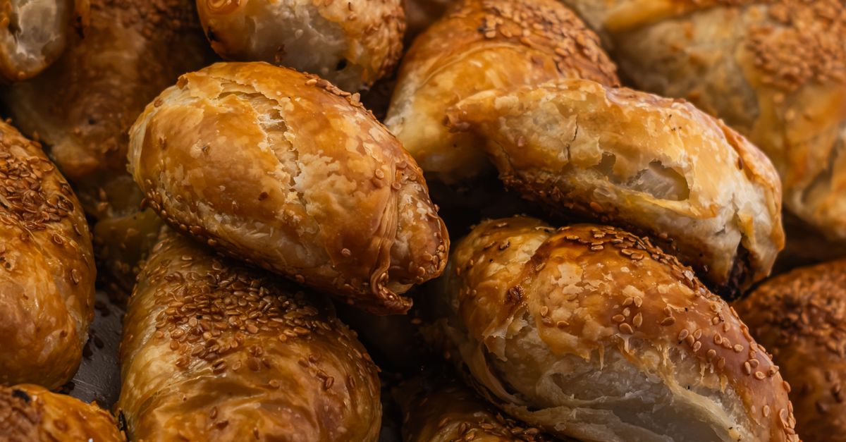 Pastizzi as locals eat it, Malta