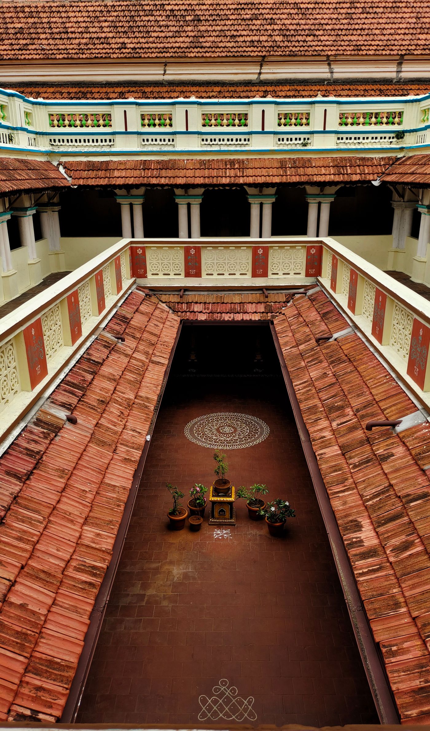 The inner courtyard, The Clay House