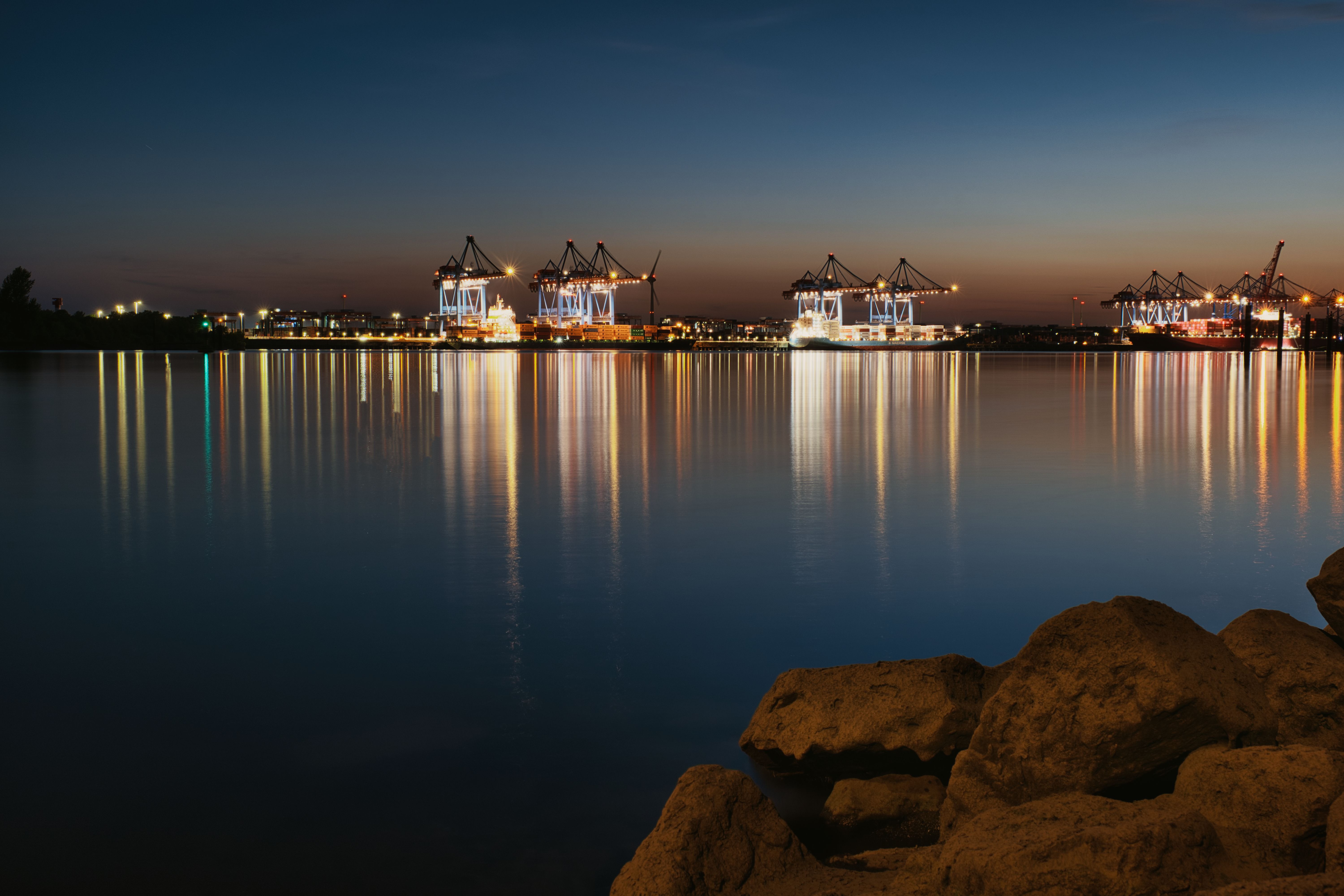 Jacksonville Florida skyline with St. Johns River at sunset