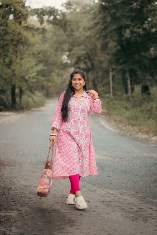 Instagram post of a summer dress look from Vaidehi Krafts Rohini