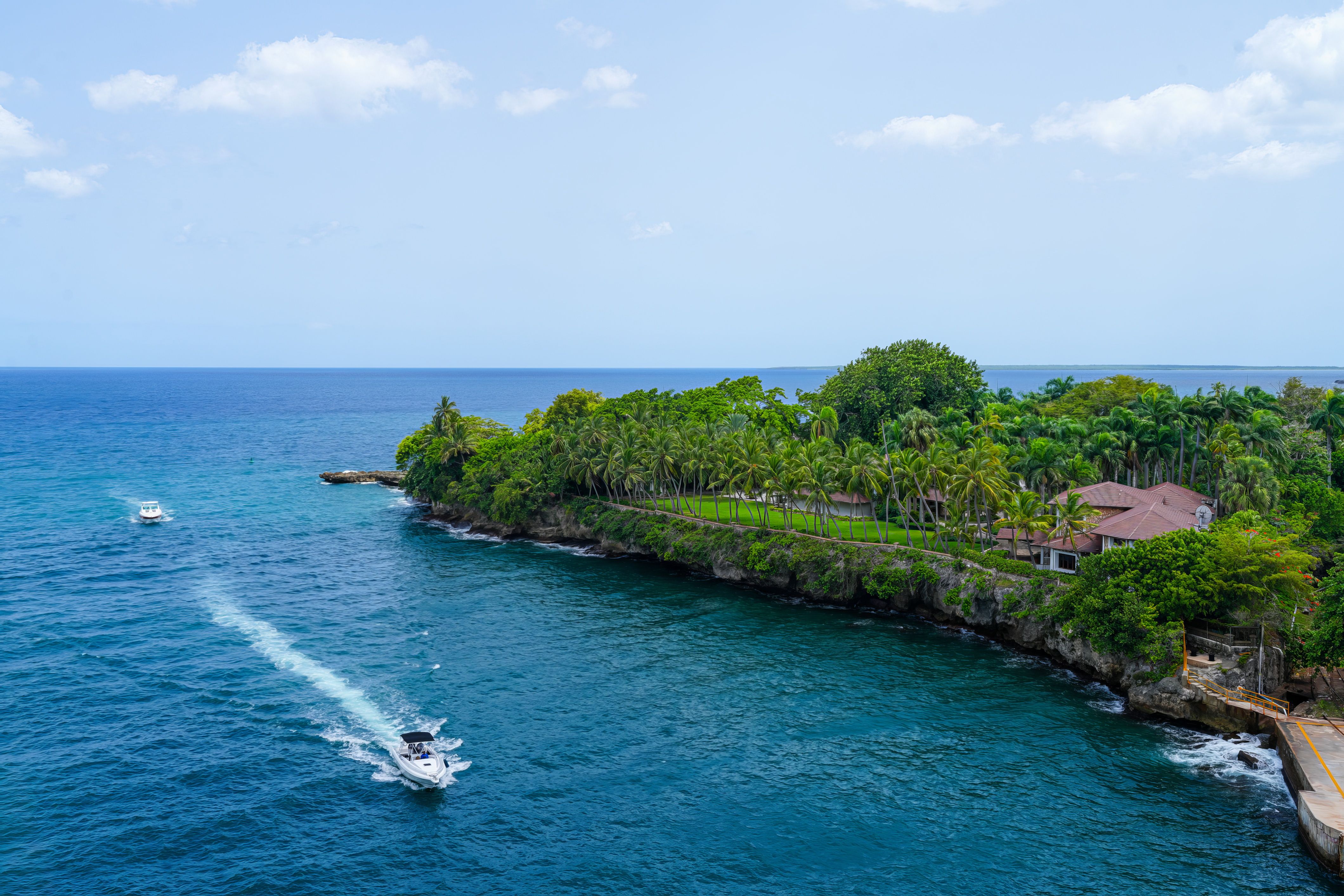 Palm-lined stretches of coastline