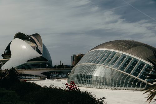 Free Explore the stunning contemporary architecture in Valencia's City of Arts and Sciences. Stock Photo